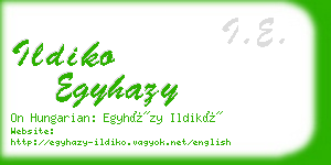 ildiko egyhazy business card